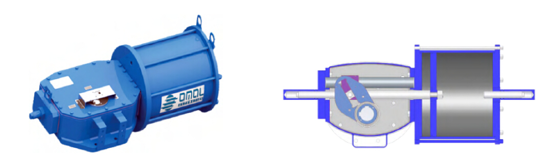 輸出力矩最大的重型氣動執(zhí)行器，主要應(yīng)用在石油石化領(lǐng)域